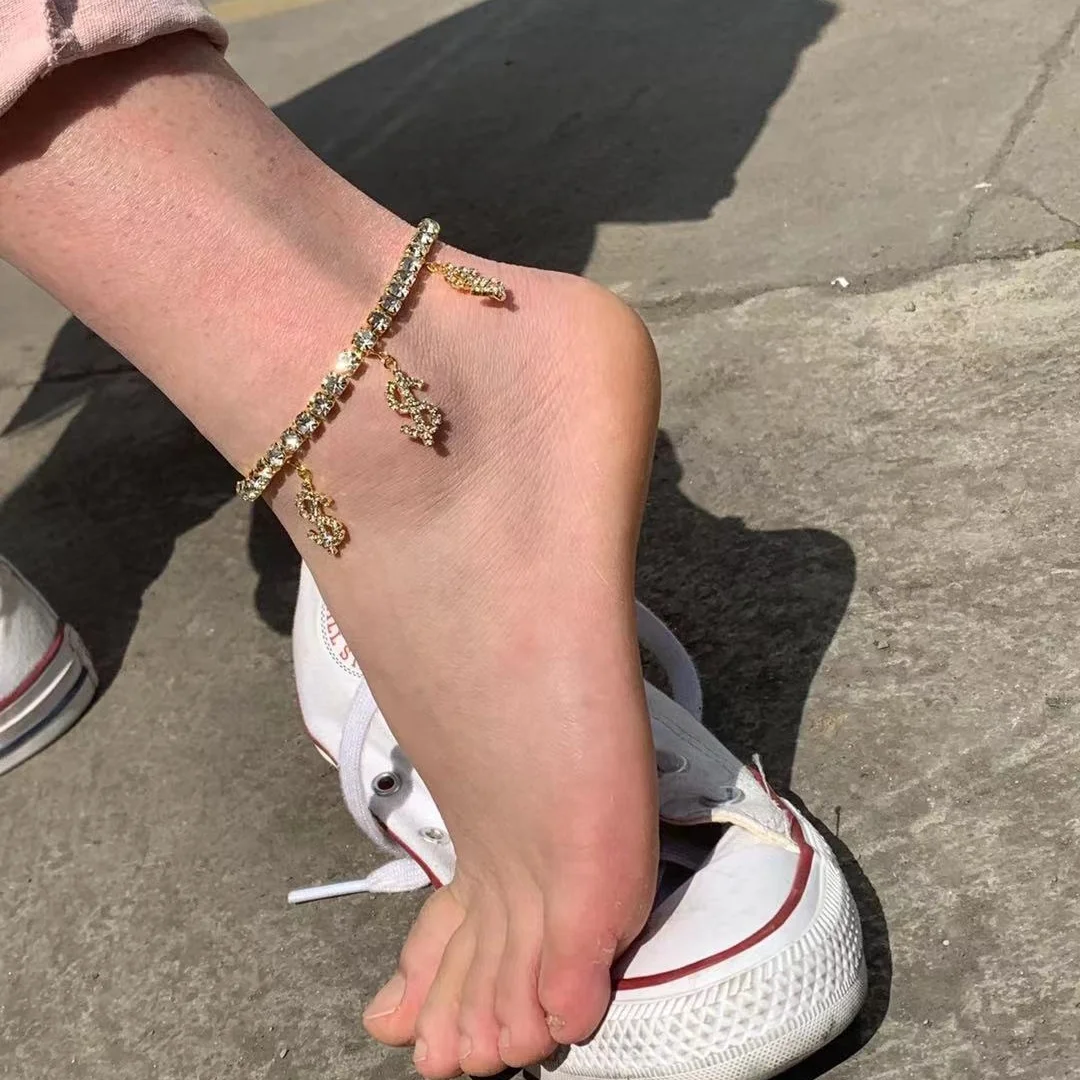 Hot Selling Dollar Anklet Women Diamond Wholesale Sexy Beach Cuban Rhinestones Money Anklet
Hot Selling Dollar Anklet Women Diamond Wholesale Sexy Beach Cuban Rhinestones Money Anklet