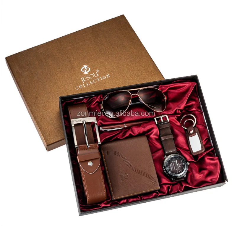 2021 New Men's Gift Set Packed Watch Wallet Belt Glasses Pen and Key ring set - 6Pcs/Set
2021 New Men's Gift Set Packed Watch Wallet Belt Glasses Pen and Key ring set - 6Pcs/Set