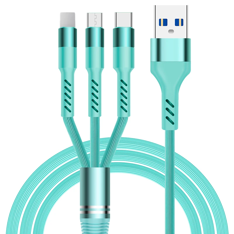 Colorful TPE 3 in 1 Charger Cables 2.4A Portable charger cable 1.2M Multi Charging Cable for Huawei USB Type C Micro USB
Colorful TPE 3 in 1 Charger Cables 2.4A Portable charger cable 1.2M Multi Charging Cable for Huawei USB Type C Micro USB