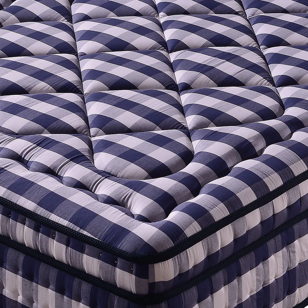 MEDIUM 50# Memory Foam Blue 3D Cotton Fabric PK pad pocket spring mattress bed queen size - Jozy Mattress | Jozy.net
