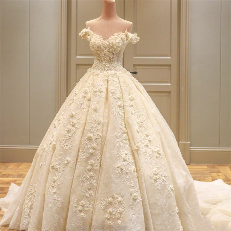 2022 Spring New White Bridal Gowns 2022 Lace Wedding Dress For Women Bridal Classic Wedding Dresses, As pic
2022 Spring New White Bridal Gowns 2022 Lace Wedding Dress For Women Bridal Classic Wedding Dresses, As pic
