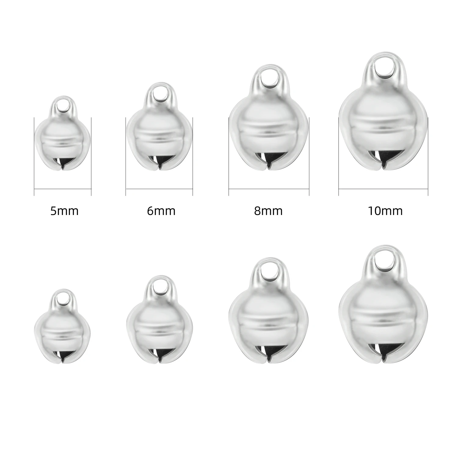 Stainless Steel DIY Accessories Jewelry Charms Jingle Bell Metal Small Bell For Necklace Bracelet Making, Sliver
Stainless Steel DIY Accessories Jewelry Charms Jingle Bell Metal Small Bell For Necklace Bracelet Making, Sliver