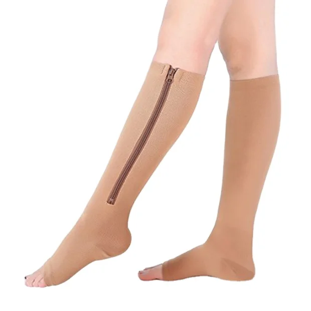 Open toe graduated sleeping maternity socks zipper medical compression socks for unisex, Color can be customized
Open toe graduated sleeping maternity socks zipper medical compression socks for unisex, Color can be customized