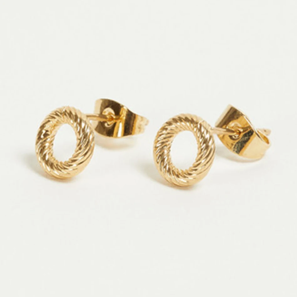 unique gift 18k gold vermeil unique jewelry 925 sterling silver simple Rope stripe circle stud earrings for women party
unique gift 18k gold vermeil unique jewelry 925 sterling silver simple Rope stripe circle stud earrings for women party