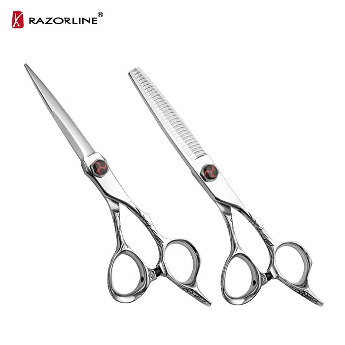 Suzhou AK19 Model Japan 440C Steel Flower Engraved Professional Hair Cutting Scissors Kit, Silver polished
Suzhou AK19 Model Japan 440C Steel Flower Engraved Professional Hair Cutting Scissors Kit, Silver polished