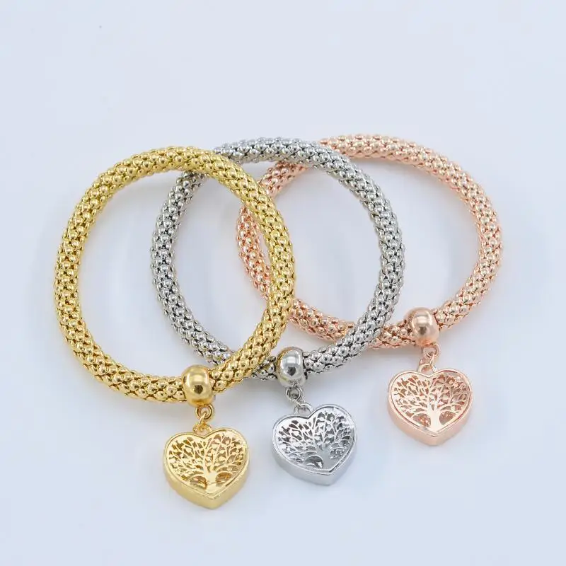 Vintage Designer Popcorn Chain Gold Color Tree of Life Charm Bracelets Jewelry For Women Party Wedding Gifts, Silver&gold&rose gold
Vintage Designer Popcorn Chain Gold Color Tree of Life Charm Bracelets Jewelry For Women Party Wedding Gifts, Silver&gold&rose gold