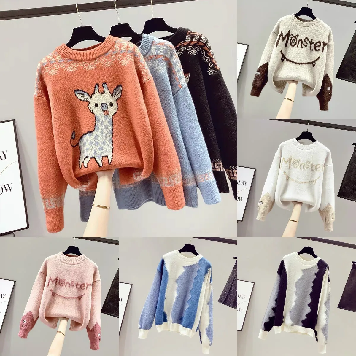 Fashionable autumn and winter 2021 new thickened women's sweater loose knit bottom sweater set up lazy wind
Fashionable autumn and winter 2021 new thickened women's sweater loose knit bottom sweater set up lazy wind