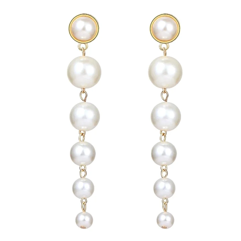 Dangling Earrings Pearl Earrings Long Beaded Elegant Pearl Stud Earrings High Quality Wholesale Alloy Vintage Ears Pendant
Dangling Earrings Pearl Earrings Long Beaded Elegant Pearl Stud Earrings High Quality Wholesale Alloy Vintage Ears Pendant