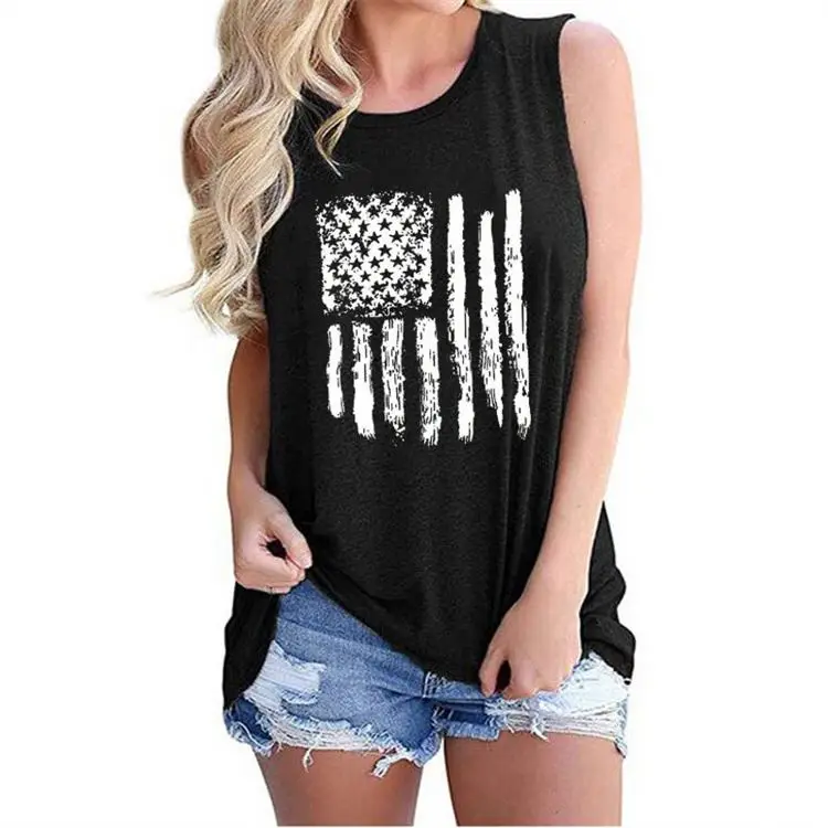 PEARL Ladies' Blouses & Tops Summer Sleeveless Crew Neck Flag Printed Woman Tops Fashionable
PEARL Ladies' Blouses & Tops Summer Sleeveless Crew Neck Flag Printed Woman Tops Fashionable