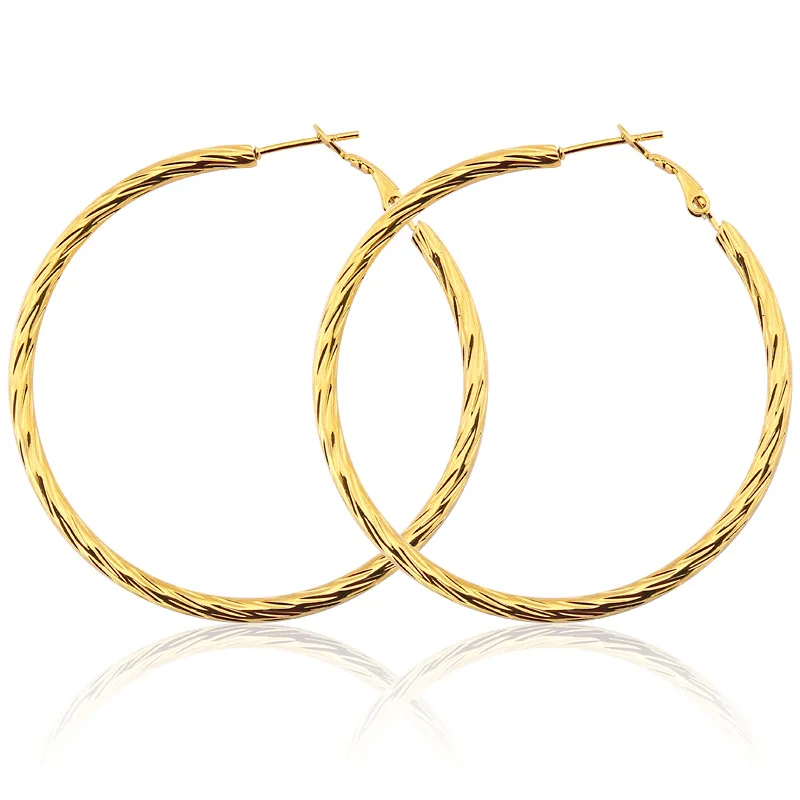 Women Jewelry Gold Plated Oversized Stainless Steel Big Hoop Earrings, Gold, silver, black, rose gold
Women Jewelry Gold Plated Oversized Stainless Steel Big Hoop Earrings, Gold, silver, black, rose gold
