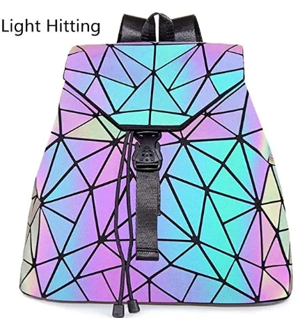 Drop Shipping Bags Geometric Luminous Reflective Backpack Holographic PU Leather Leisure Fashionable Backpack, 1 color or customized
Drop Shipping Bags Geometric Luminous Reflective Backpack Holographic PU Leather Leisure Fashionable Backpack, 1 color or customized