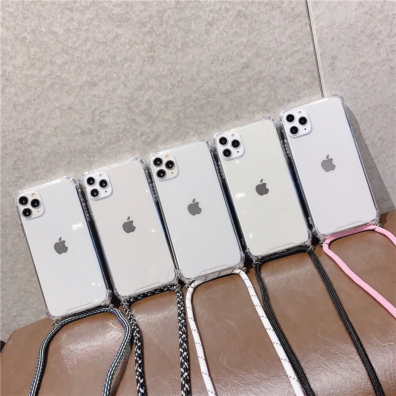 2021 Mobile Phone String Strap Cord Chain Lanyard Necklace TPU Case Cover For Iphone 12 13 pro max case, 8 colors
2021 Mobile Phone String Strap Cord Chain Lanyard Necklace TPU Case Cover For Iphone 12 13 pro max case, 8 colors