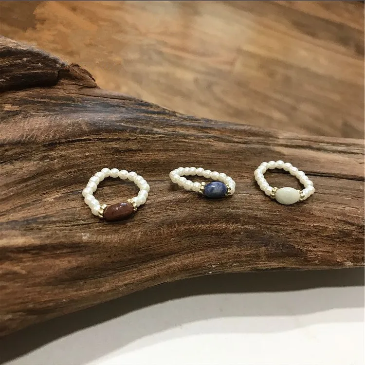 New Arrival Fashion Simple Design Finger Jewelry Colorful Natural Stone Handmade Pearl Elastic Rings Women Ring, Picture
New Arrival Fashion Simple Design Finger Jewelry Colorful Natural Stone Handmade Pearl Elastic Rings Women Ring, Picture