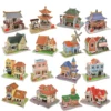18 Style World Village Miniature House Building 3D Puzzle Model Construction 3D Jigsaw Puzzle Toys For Kids Christmas Gift