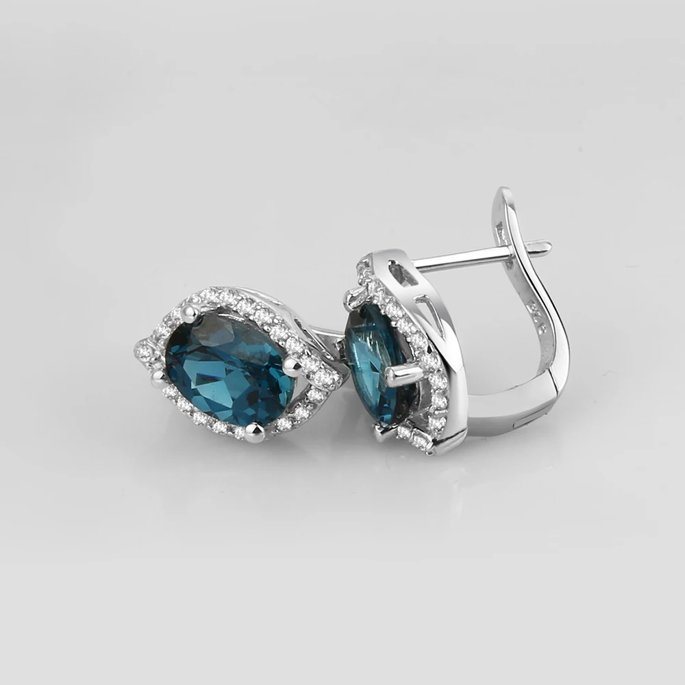 Abiding Fashion Stud Earrings Natural London Blue Topaz 925 Sterling Silver Earrings Vintage Gift Party Women Earrings
Abiding Fashion Stud Earrings Natural London Blue Topaz 925 Sterling Silver Earrings Vintage Gift Party Women Earrings