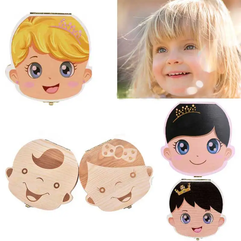 Wood Baby Tooth Box Organizer Save Milk Teeth Wood Boy Girl Kids The Tooth Fairy's Storage Box Spanish English Language M0196 
Wood Baby Tooth Box Organizer Save Milk Teeth Wood Boy Girl Kids The Tooth Fairy's Storage Box Spanish English Language M0196