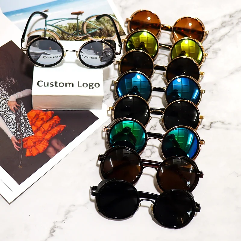 Vintage Steampunk Metal Round Sunglasses Wrap Frame Mirror Lens Stylish Circle Sun Glasses Punk Shades for Male Female, 12 colors
Vintage Steampunk Metal Round Sunglasses Wrap Frame Mirror Lens Stylish Circle Sun Glasses Punk Shades for Male Female, 12 colors