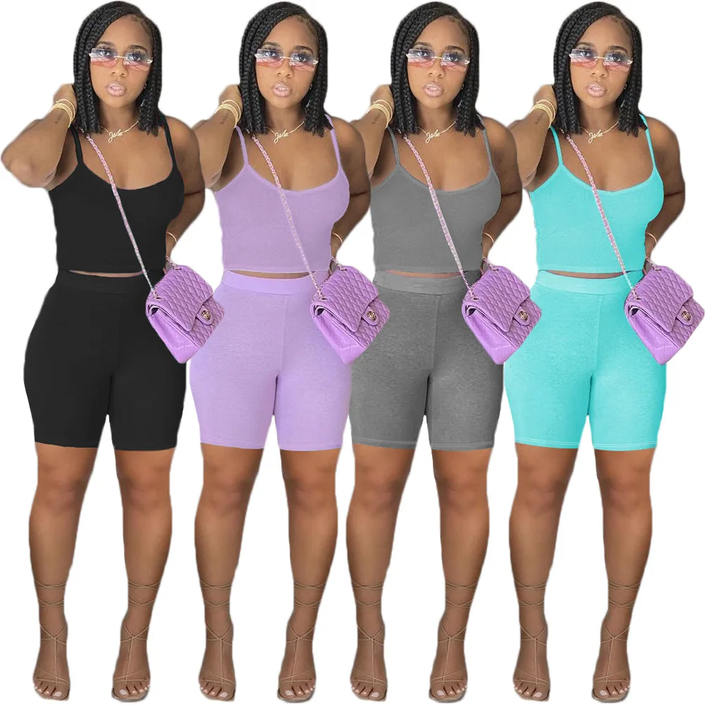 Hot Sale Summer Solid Color Sleeveless Bodycon Halter Mesh Casual Women Two Piece Short Set
Hot Sale Summer Solid Color Sleeveless Bodycon Halter Mesh Casual Women Two Piece Short Set