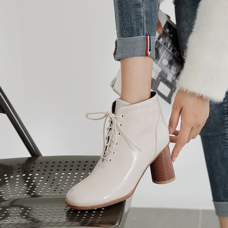 Women's Pointed Toe Block Heel Boots Women's Fashion Boots High Heel Lace-Up Boots, Black wine red ecru
Women's Pointed Toe Block Heel Boots Women's Fashion Boots High Heel Lace-Up Boots, Black wine red ecru