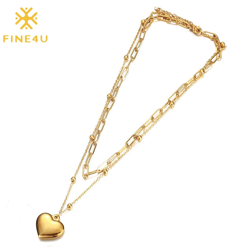Boho Jewelry Stainless Steel 18k Gold Plating Large Paper Clip Chain Heart Carabiner Necklace
Boho Jewelry Stainless Steel 18k Gold Plating Large Paper Clip Chain Heart Carabiner Necklace