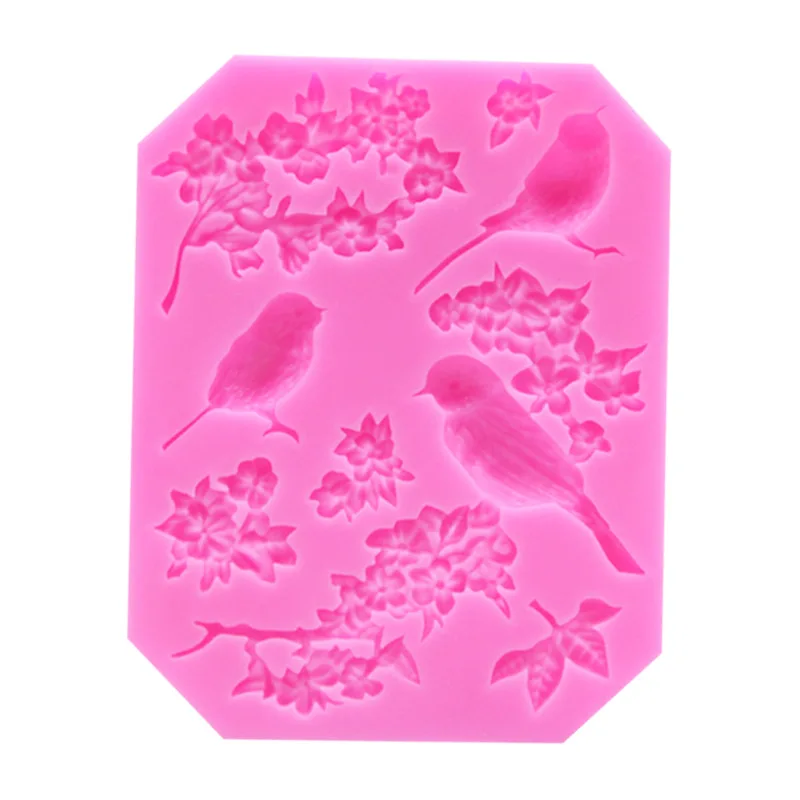 Small Bird Magpie Rose Flower Shape Fondant Silicone Mold Dry Pisces Clay Plum Flower Shape Chocolate Decoration Mold Accessorie
Small Bird Magpie Rose Flower Shape Fondant Silicone Mold Dry Pisces Clay Plum Flower Shape Chocolate Decoration Mold Accessorie