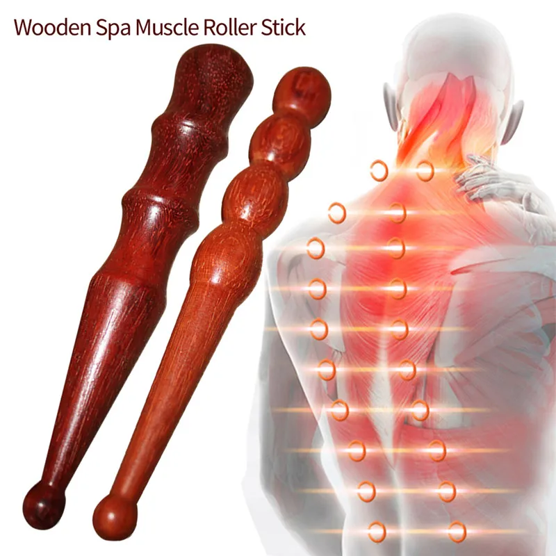 

Wooden Spa Muscle Roller Stick Cellulite Blaster Deep Tissue Fascia Point Release Self Foot Body Massage Tool