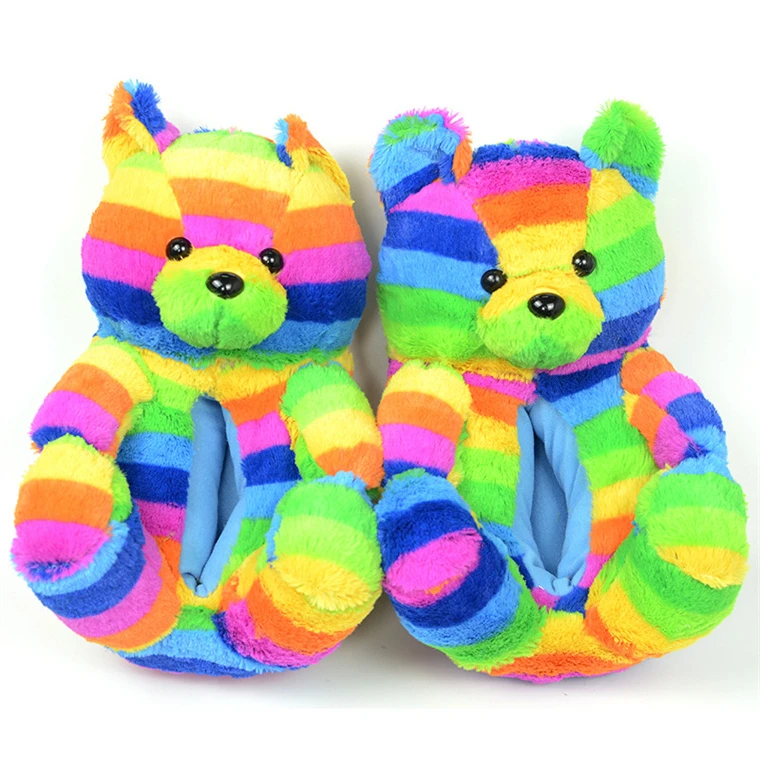 Hot Sale Wholesale adult House Slippers Soft Anti-Slip Cartoon Women Rainbow Plush Teddy Bear Slippers, Mix colors
Hot Sale Wholesale adult House Slippers Soft Anti-Slip Cartoon Women Rainbow Plush Teddy Bear Slippers, Mix colors