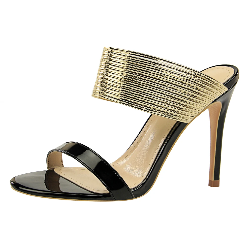 5262-5 European and American style fashion retro sexy slim stiletto high heel open toe metal strap with a female slippers
5262-5 European and American style fashion retro sexy slim stiletto high heel open toe metal strap with a female slippers