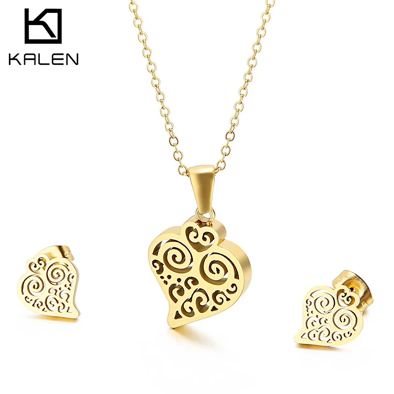 New Simple Sweet Necklace Women Hollow Heart Pendant Earring Necklace Jewelry Set, Gold,sliver
New Simple Sweet Necklace Women Hollow Heart Pendant Earring Necklace Jewelry Set, Gold,sliver