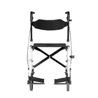 Hot Sales Light Folding European Alumiun Rollator Walker and Transit Chair for Adult