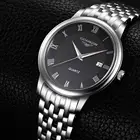 Waterproof calendar luxury quartz watches mens chronograph stainless steel wristwatches for business