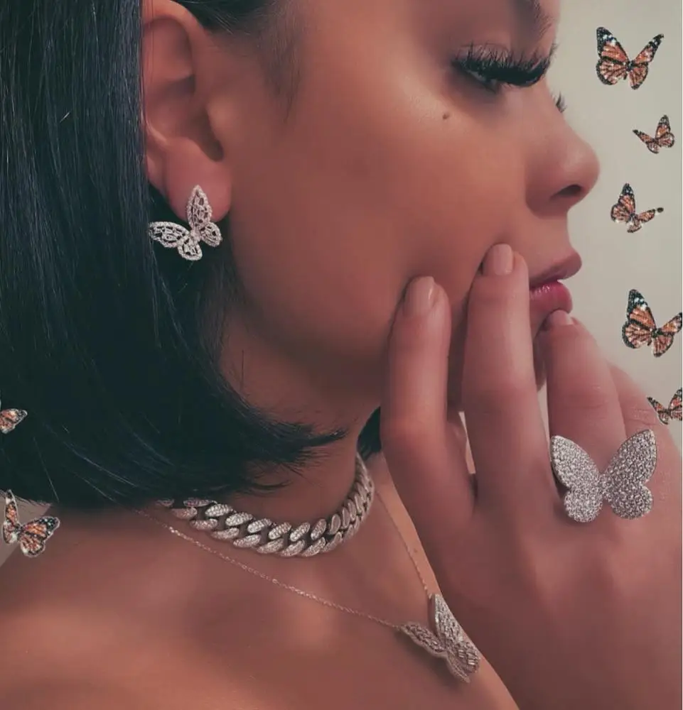 luxury flying Butterfly earring pink rainbow rectangle cz big butterfly stud gorgeous women jewelry, Picture
luxury flying Butterfly earring pink rainbow rectangle cz big butterfly stud gorgeous women jewelry, Picture