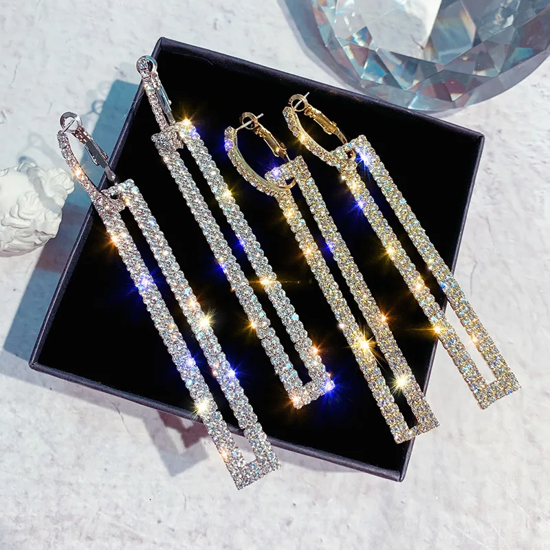 Hot Selling Full Diamond Silver Needle Alloy Plated Aretes Brincos Channel Stud Earring Square Earrings For Women 2021, Gold and silver
Hot Selling Full Diamond Silver Needle Alloy Plated Aretes Brincos Channel Stud Earring Square Earrings For Women 2021, Gold and silver