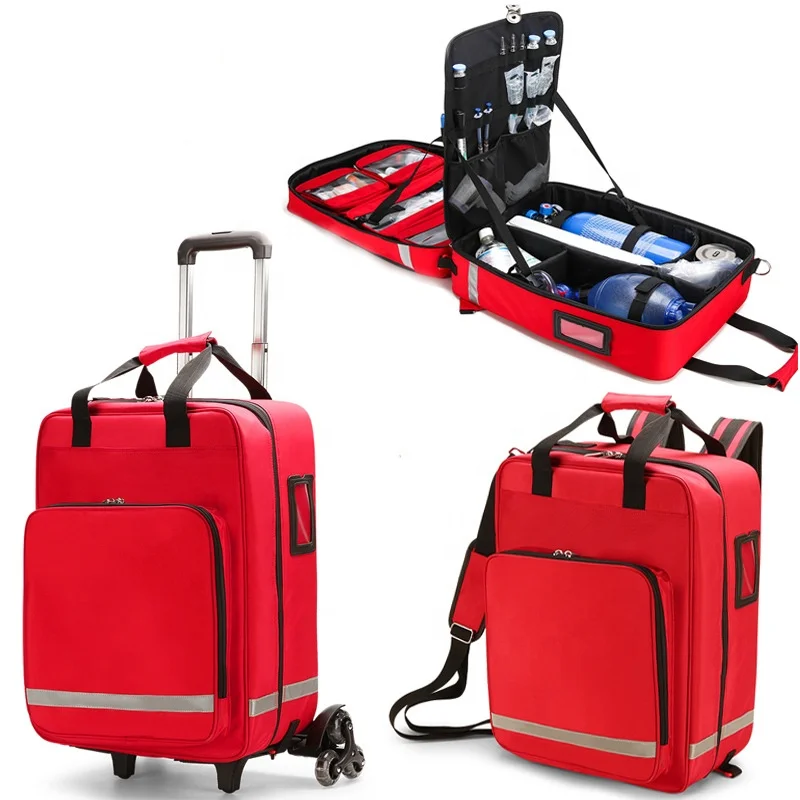 High Quality Multifunctional Waterproof Oxford First Aid Backpack Medical Equipment Trolley Bag, Red/navy blue/customized
High Quality Multifunctional Waterproof Oxford First Aid Backpack Medical Equipment Trolley Bag, Red/navy blue/customized