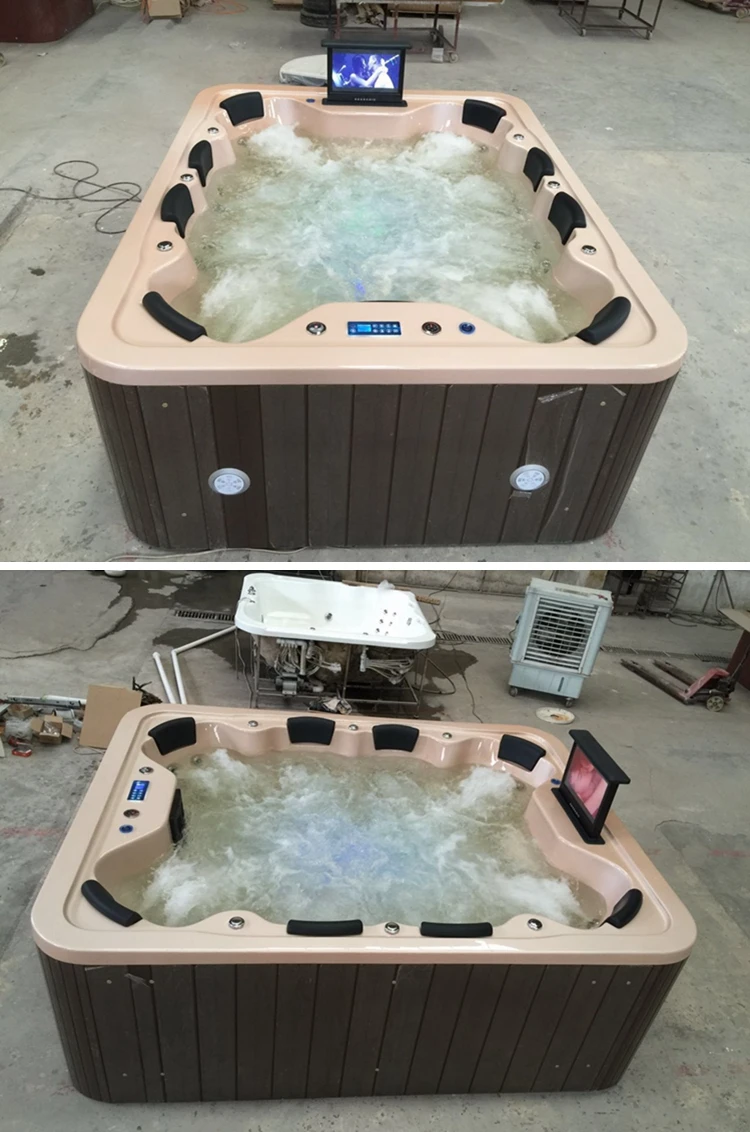 8 person use freestanding deluxe hot tub outdoor garden spa