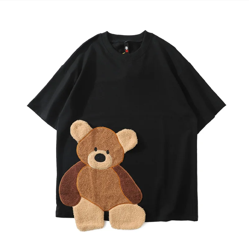 3D Bear wholesale classic round neck oversized blank Colorful Collar t shirts for men cotton t-shirt 
3D Bear wholesale classic round neck oversized blank Colorful Collar t shirts for men cotton t-shirt