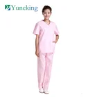 Wholesale Custom High Quality Cotton Polyester V-Neck Hospital Medical Dental Uniform Unisex Nursing Scrubs Top Uniform