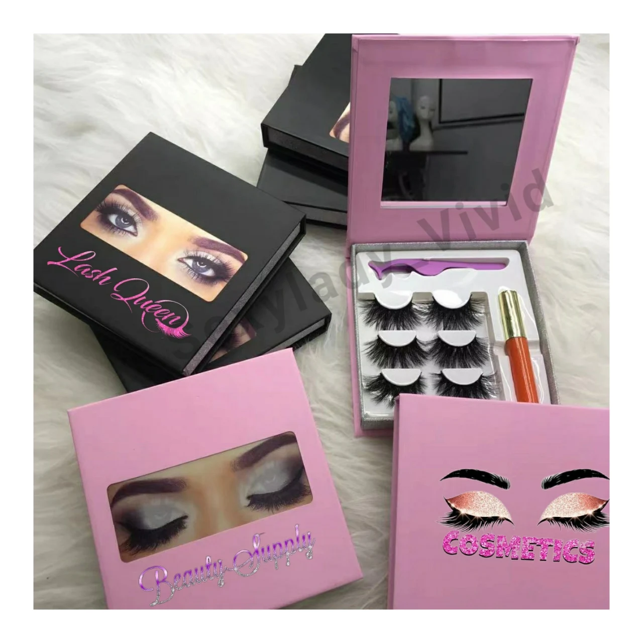 Wholesale Lashbox Bulk Eyelashes Sets 3 Pairs 25 mm Lashbooks Box Private Label Customize Lashbook Packaging, Natural black color
Wholesale Lashbox Bulk Eyelashes Sets 3 Pairs 25 mm Lashbooks Box Private Label Customize Lashbook Packaging, Natural black color