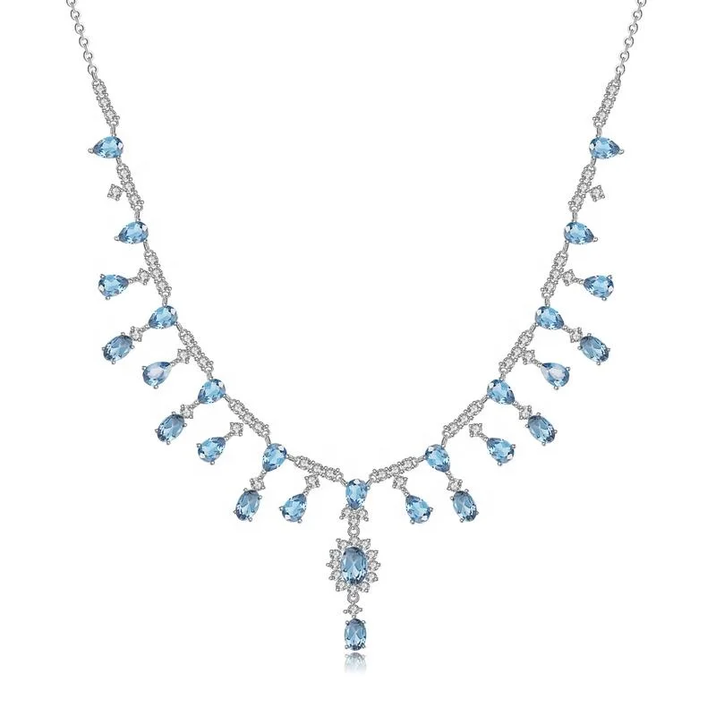 Abiding Best Gift For Wife Natural Swiss Blue Topaz Gemstones Necklace 925 Sterling Silver Necklaces For Anniversary jewelry
Abiding Best Gift For Wife Natural Swiss Blue Topaz Gemstones Necklace 925 Sterling Silver Necklaces For Anniversary jewelry
