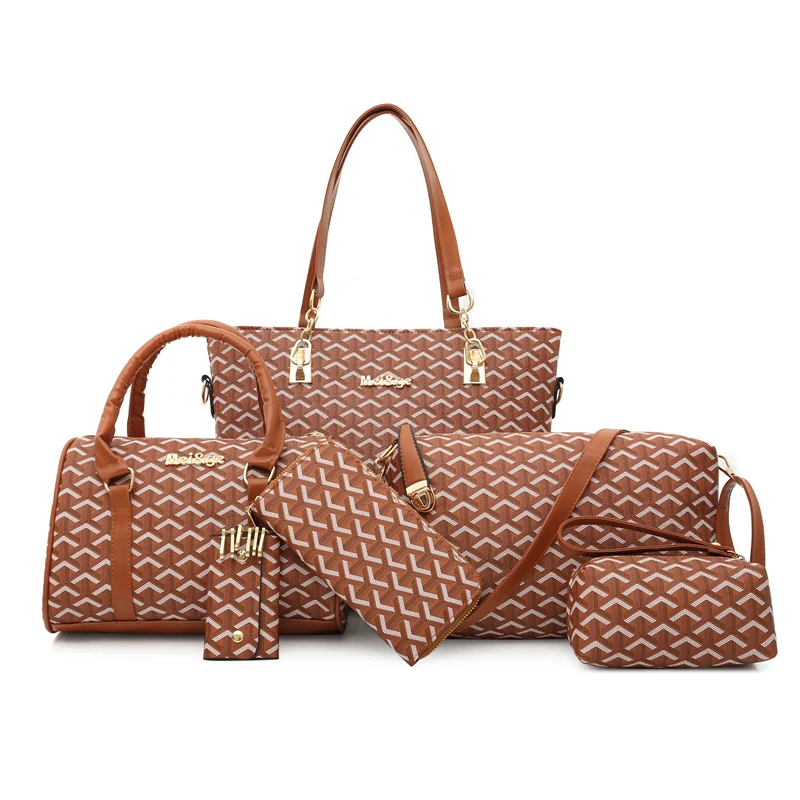 Fashion women handbag set 2021 trendy PU leather bags set 6 in 1 ladies purses set, Black,beige,red,blue,brown
Fashion women handbag set 2021 trendy PU leather bags set 6 in 1 ladies purses set, Black,beige,red,blue,brown