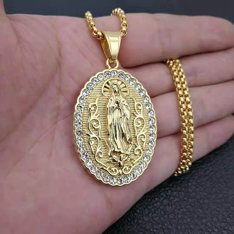 Gold pendant hot selling fashion 18k gold plated stainless steel jewelry virgin mary necklace pendant, Golden
Gold pendant hot selling fashion 18k gold plated stainless steel jewelry virgin mary necklace pendant, Golden