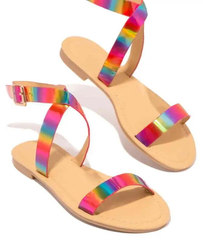 Custom Logo Fashion Ladies Beach Sandals Colorful Flat Fish Mouth Open Toe Ankle Cross Belt Buckle Female Slingback Sandals
Custom Logo Fashion Ladies Beach Sandals Colorful Flat Fish Mouth Open Toe Ankle Cross Belt Buckle Female Slingback Sandals