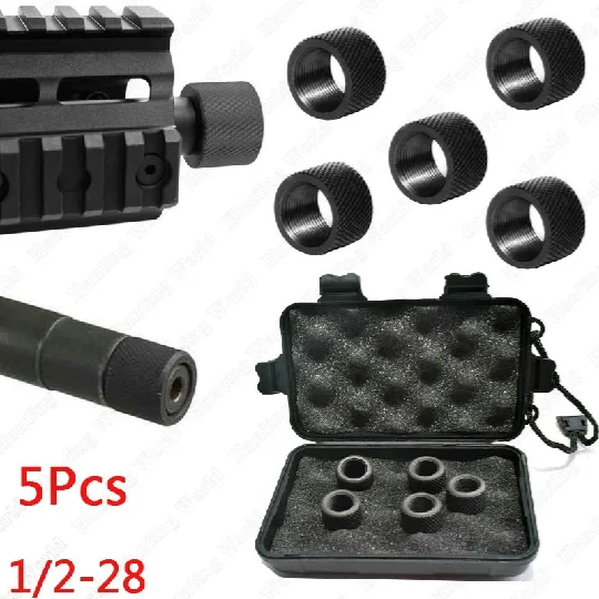 Tactical 5/10Pcs .223 5.56 Steel Muzzle Brake Compensator Rifle Thread Protector for Hunting Ruger 10/22 Glock Beretta Pistol, Black
Tactical 5/10Pcs .223 5.56 Steel Muzzle Brake Compensator Rifle Thread Protector for Hunting Ruger 10/22 Glock Beretta Pistol, Black