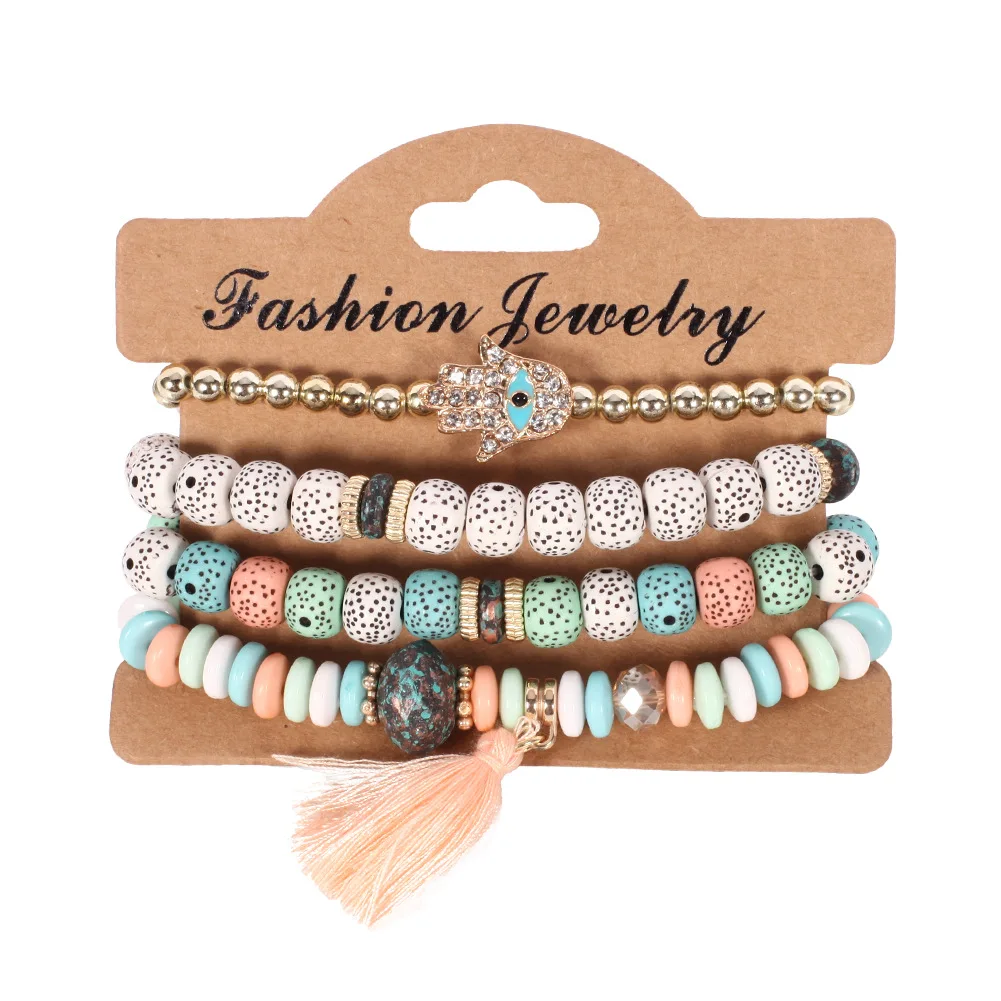 4pcs /set Bohemian Crystal Handmade Tassel Bracelet Set For Women Adjustable Colorful Stone Beaded Bracelets Bangle, Gold
4pcs /set Bohemian Crystal Handmade Tassel Bracelet Set For Women Adjustable Colorful Stone Beaded Bracelets Bangle, Gold
