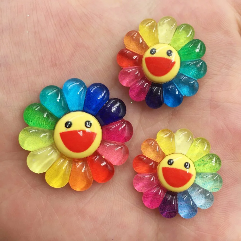 New Bling Resin Colorful Smile Rainbow Sunflower Flat Back Crystal Rhinestone Buttons DIY Scrapbook, Multi
New Bling Resin Colorful Smile Rainbow Sunflower Flat Back Crystal Rhinestone Buttons DIY Scrapbook, Multi