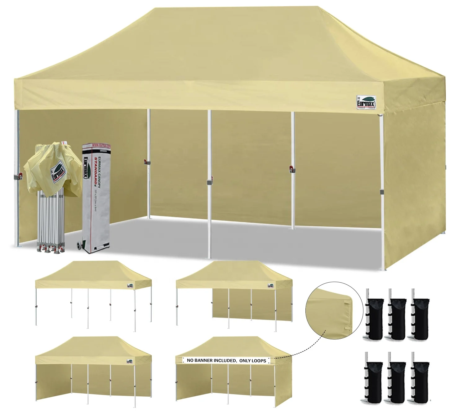 Eurmax 10x20ft Pop up Canopy with 4 Sidewalls Outdoor Sunshade Tent Event Trade Show Canopy Beige
Eurmax 10x20ft Pop up Canopy with 4 Sidewalls Outdoor Sunshade Tent Event Trade Show Canopy Beige