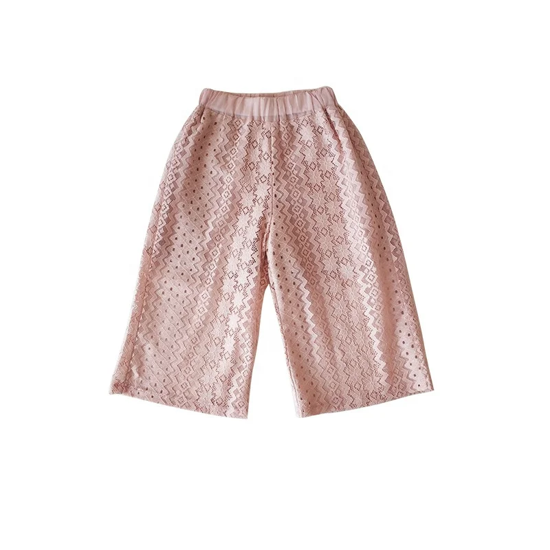 High Quality 2-7 Year Child Kids Girls' Beach Pants Summer White Cotton Guipure Lace Trousers Wide Leg Pants
High Quality 2-7 Year Child Kids Girls' Beach Pants Summer White Cotton Guipure Lace Trousers Wide Leg Pants