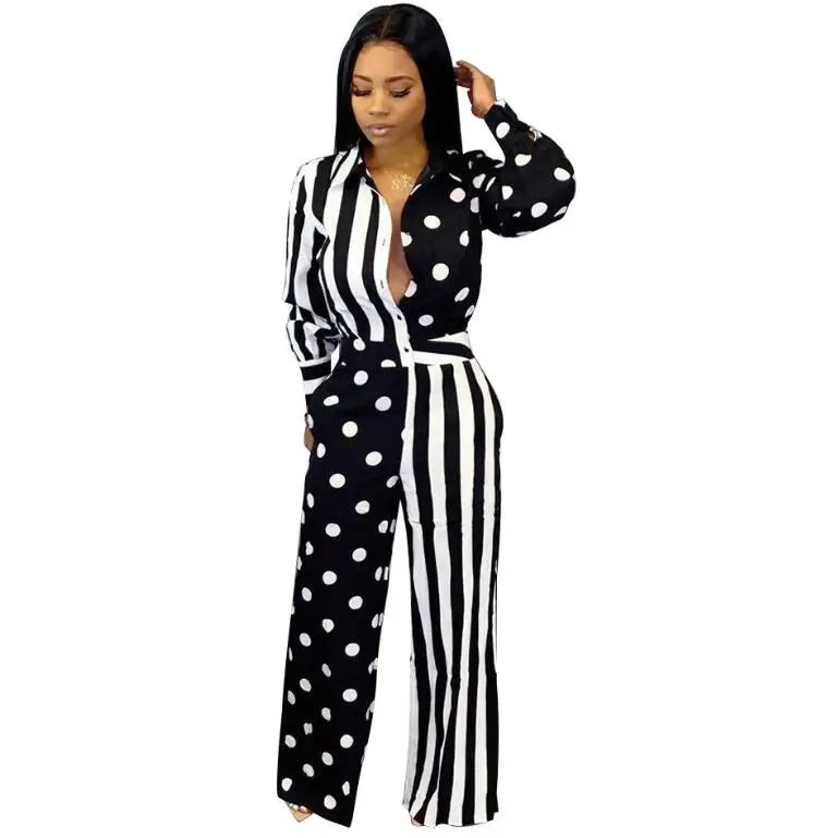 Boho Jumpsuit Women Polka Dot Printed Elegant Wide Leg Pants Long Overalls Bandage Office Wear Playsuit Y12511
Boho Jumpsuit Women Polka Dot Printed Elegant Wide Leg Pants Long Overalls Bandage Office Wear Playsuit Y12511
