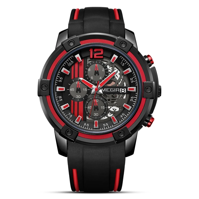 Hot Sell Megir Watches 2097 Men Waterproof Wrist Clock Black Silicon Sports Military Waterproof Sports Watches
Hot Sell Megir Watches 2097 Men Waterproof Wrist Clock Black Silicon Sports Military Waterproof Sports Watches