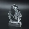 Wholesale women golf 3D laser engraved glass crystal iceberg for souvenir business gift/home decoration